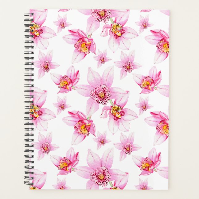 Agenda Orquídeas Aquarelas Design 15 (Frente)