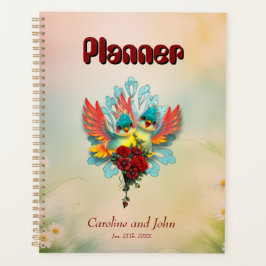 Agenda Os pássaros bonitos de bom humor.