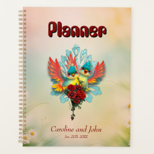 Agenda Os pássaros bonitos de bom humor.