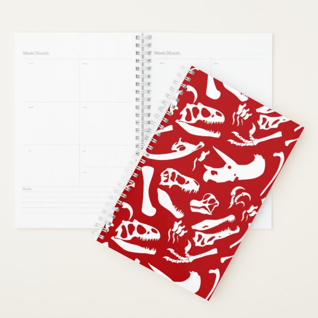 Agenda Ossos do Dinossauro (Vermelho) (Exibição)
