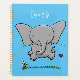 Agenda Ótima ilustração de desenho animado de elefante