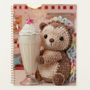 Agenda ouriço croché e milkshake no Diner Retro
