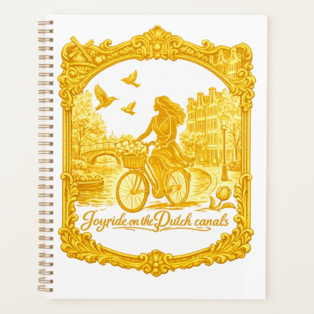 Agenda Ouro Charme das Pontes Arqueadas de Amsterdã (Frente)