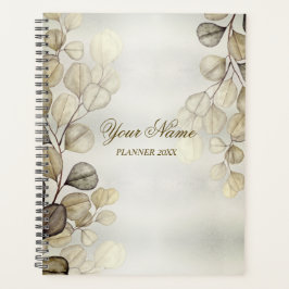 Agenda Ouro de Aquarelas do Partido Eucalyptus Foliage Sh