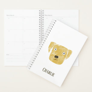 Agenda Ouro divertido Labrador Retriever Dog Personalizad
