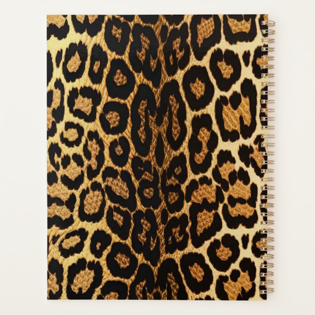 Agenda Ouro Leopardo 🐆 Chic (Verso)