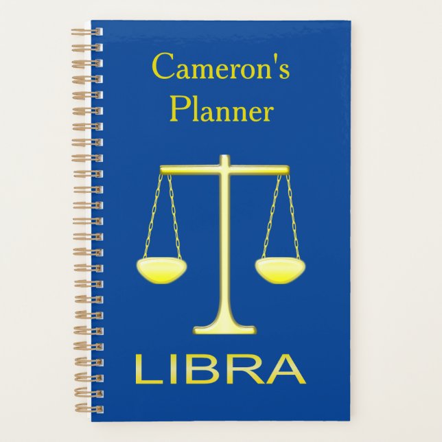 Agenda Ouro Libra Escala - Sinal de Estrela Personalizado (Frente)