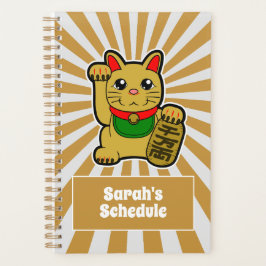 Agenda Ouro Maneki Neko - Gato Sortudo Japonês