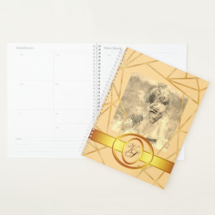 Agenda Ouro Rapariga Moda Moderna Vintage Elegante