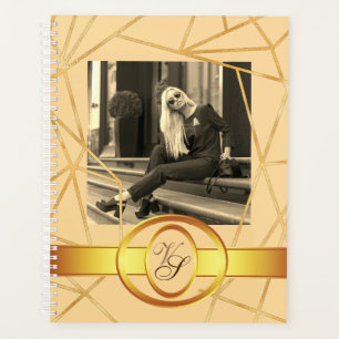 Agenda Ouro Rapariga Moda Moderna Vintage Elegante
