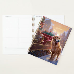 Agenda Ouro Retriever Natal Festivo