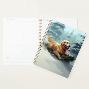 Agenda Ouro Retriever Natal Inverno