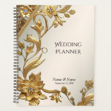 Ouro Wavy Deixa Planner Floral