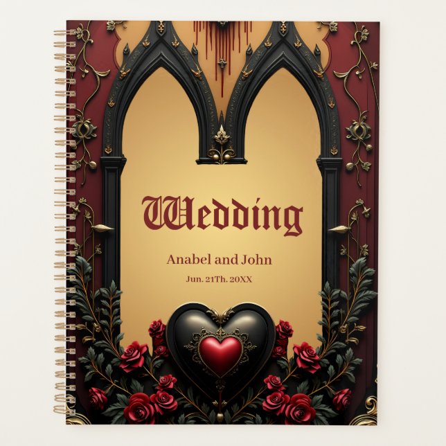 Agenda Ouros, rosas vermelhas e um coração: (Frente)