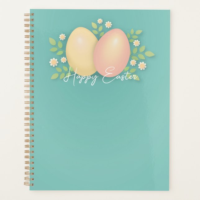 Agenda Ovos de pastel de primavera floral (Frente)