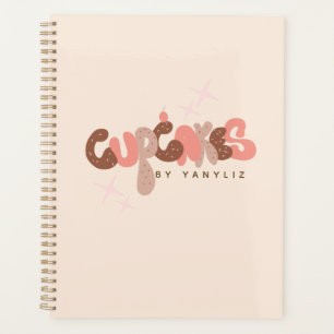 Agenda Padaria Letra à Mão Cupcake Negócios