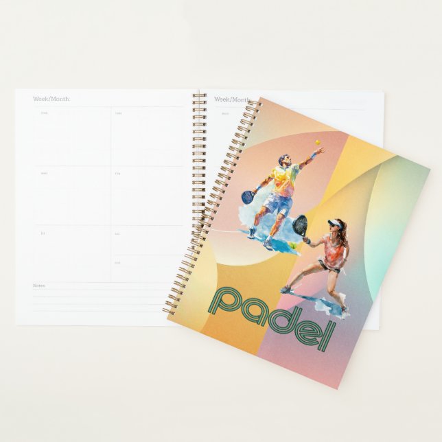 Agenda Padel Day Planner – Vibrant Padel Style (Exibição)