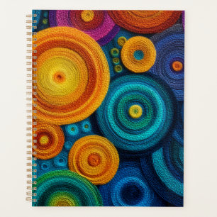 Agenda Padrão Abstrato Espiral Colorido Redemoinho Geomét