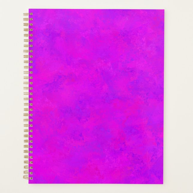Agenda Padrão Abstrato Rosa Roxo (Frente)