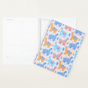 Agenda Padrão Alpaca Colorido Brilhante
