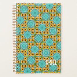 Agenda Padrão Amarelo Abstrato personalizado