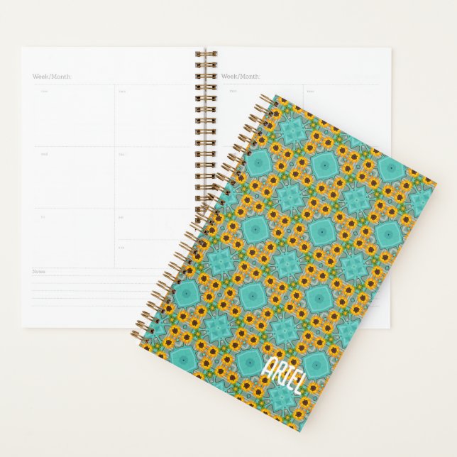 Agenda Padrão Amarelo Abstrato personalizado (Exibição)