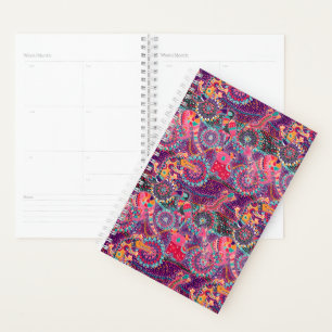 Agenda Padrão Animal do Estilo Étnico Monograma