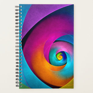Agenda Padrão Azul Cor-de-rosa Abstrato Floral Moderno #1