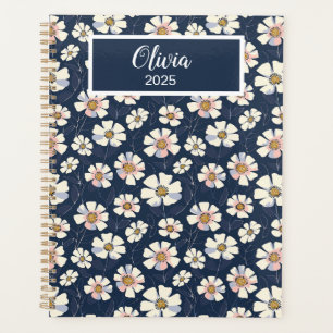 Agenda Padrão Azul e Floral