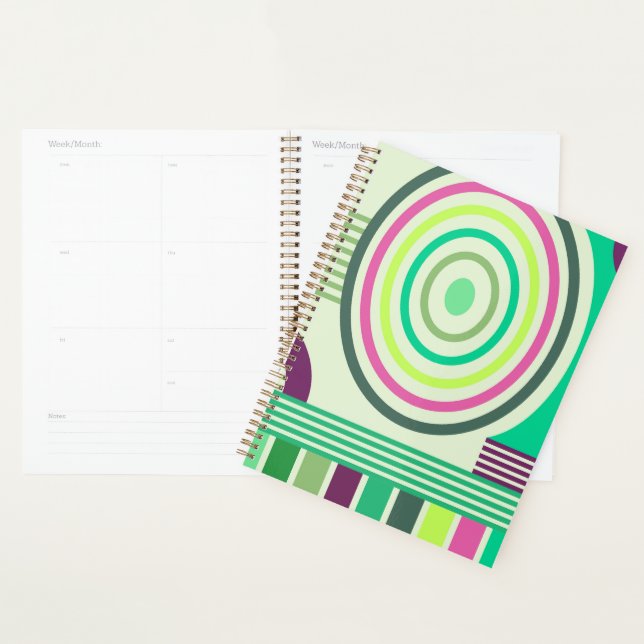 Agenda Padrão Bauhaus Retrô (Exibição)