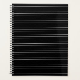 Agenda Padrão branco preto minimalista de pinstripes mode