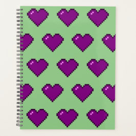 Agenda Padrão Cardíaco de Pixel Roxo