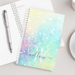 Agenda Padrão Colorido Glitter Pastel Bokeh Girly<br><div class="desc">Um lindo padrão de brilho pastel multicolorido,  que você pode personalizar com seus detalhes personalizados.</div>