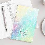 Agenda Padrão Colorido Glitter Pastel Bokeh Girly<br><div class="desc">Um lindo padrão de brilho pastel multicolorido,  que você pode personalizar com seus detalhes personalizados.</div>