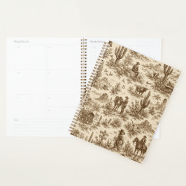 Agenda Padrão contínuo de Toile do Deserto Ocidental Vint