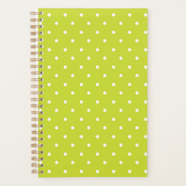 Agenda Padrão contínuo  padrão de bolinhas verde-limão br