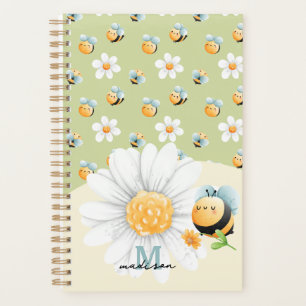 Agenda Padrão de Abelhas de Mel Bonito Personalizado