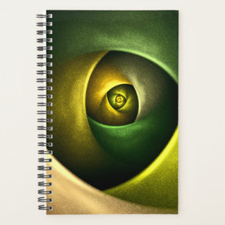 Agenda Padrão de Abstrato de Arte Floral Moderna Verde #2