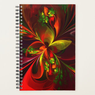 Agenda Padrão de Abstrato Floral Verde Moderno #05