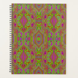 Agenda Padrão de Abstrato magenta do Trippy Retro Chartre