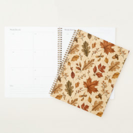 Agenda Padrão de Aquarela de Folhas de Outono