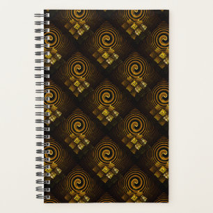 Agenda Padrão de Arte Abstrata Boho Elegante Moderno Dour