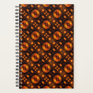 Agenda Padrão de Arte Abstrata Boho Moderno Elegante Dour