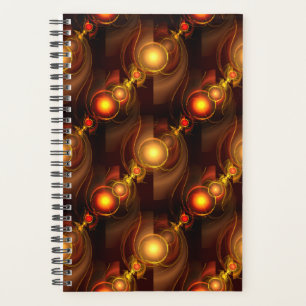 Agenda Padrão de Arte Abstrata Boho Moderno Elegante Dour