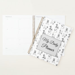 Agenda Padrão de Arte da Linha Miniatura Schnauzer 001 Br