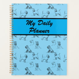 Agenda Padrão de Arte da Linha Miniatura Schnauzer 001 Li