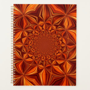 Agenda Padrão de Arte Digital Kaleidoscópio Vermelho-6754