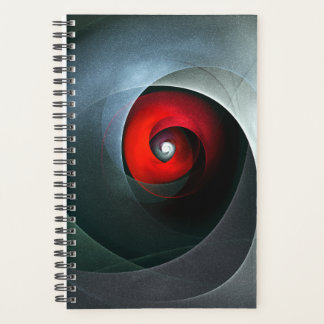 Agenda Padrão de Arte Moderna Abstrato de Roteiro Vermelh