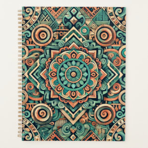 Agenda Padrão de Azul-Celeste e Terracota Inspirado nos A