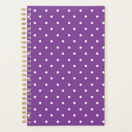Agenda Padrão de bolinhas roxo sem emenda no fundo
